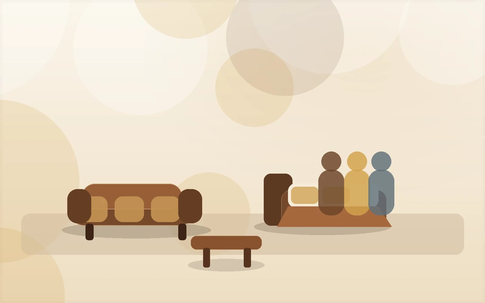 Decorative home furniture scene visual