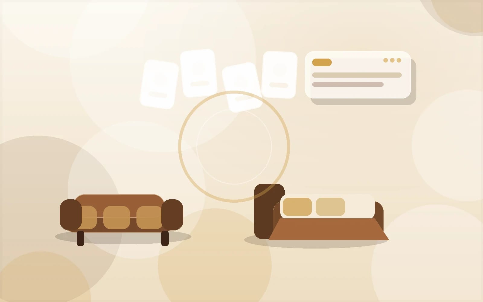 Decorative 3D monthly plan furniture visual